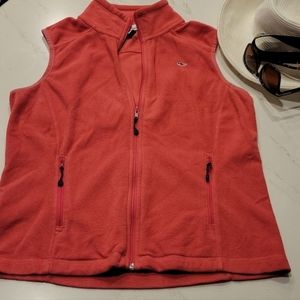Vineyard Vines Coral Fleece Vest, Size M